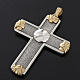Pectoral cross in sterling silver, white and gold, Year of Faith s5