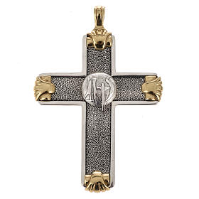 Croce vescovile Anno della Fede argento 925 bianco e dorato