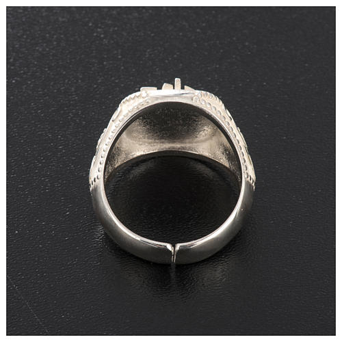 Anello vescovile regolabile Anno della Fede argento 925 5