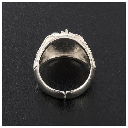 Bishop's ring, adjustable in sterling silver, "Year of Faith" 5