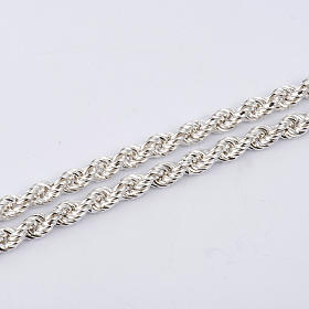 Chain for bishop's cross in white sterling silver s2
