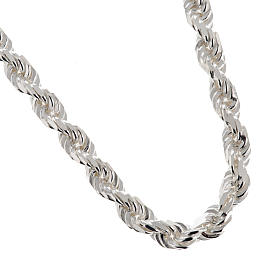 Chain for bishop's cross in white sterling silver