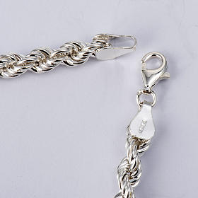 Chain for bishop's cross in white sterling silver s5