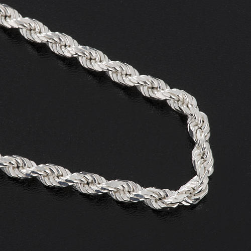 Chain for bishop's cross in white sterling silver 4