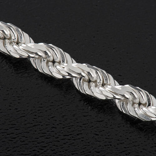 Chain for bishop's cross in white sterling silver 6