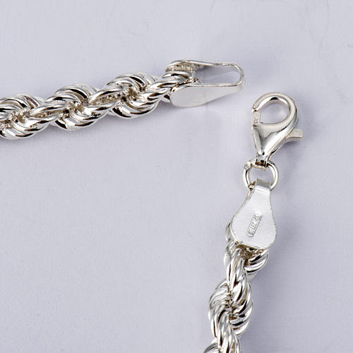 Chain for bishop's cross in white sterling silver 5