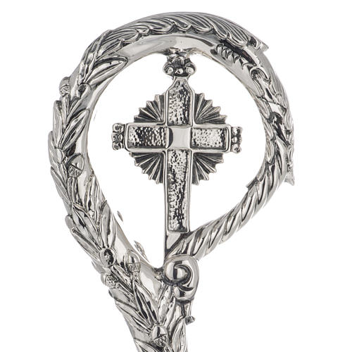 Bischofsstab aus 966er Silber und Metall, Modell Kreuz 2