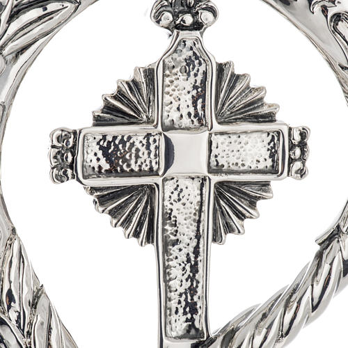 Pastorał srebro 966/1000 i metal model krzyż 4
