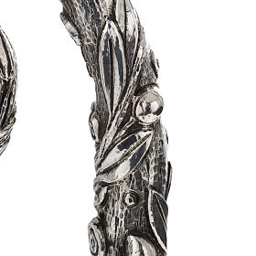 Pastorał srebro 966/1000 i metal model drzewo oliwne s4