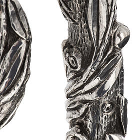 Pastorał srebro 966/1000 i metal model drzewo oliwne s7