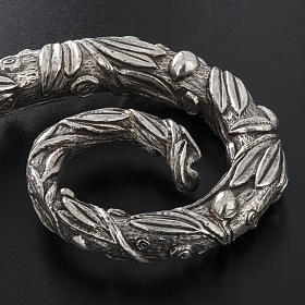 Pastorał srebro 966/1000 i metal model drzewo oliwne s8