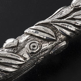 Pastorał srebro 966/1000 i metal model drzewo oliwne s9