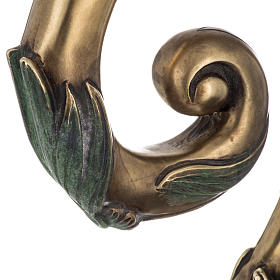 Pastorał srebro 966/1000 i metal model brąz s2