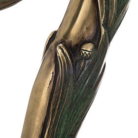 Pastorał srebro 966/1000 i metal model brąz s4