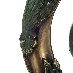 Pastorał srebro 966/1000 i metal model brąz s7