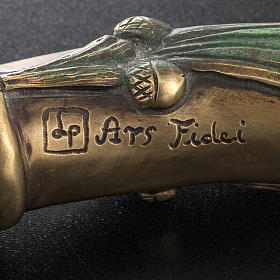 Pastorał srebro 966/1000 i metal model brąz s8