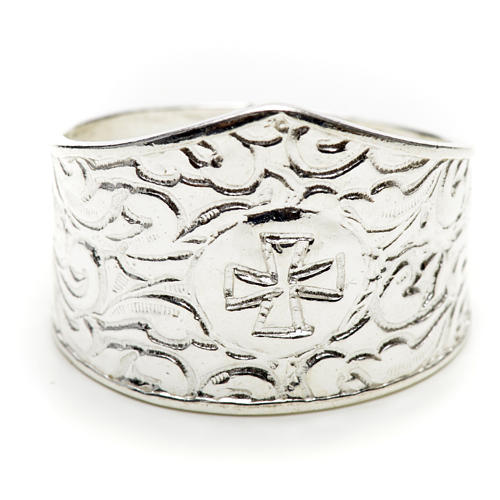 Bishop's ring in 925 silver with cross 6