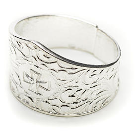 Bague pour évêque en argent 925 croix s5