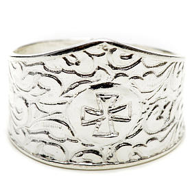 Cross Bishop's ring in 925 silver