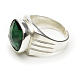 Bishop's ring in 925 silver with green quartz s2