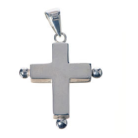 Cruz colgante plata 925 con porta reliquias.