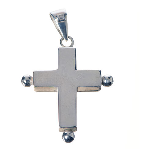 Pendant cross in 925 silver with relic case 2