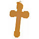 Croix pectorale en cuivre doré ciselé pierre bleue s3