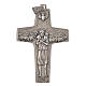 Kreuz Papst Franziskus aus Metall, 11x7cm s1