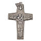 Croce Papa Francesco 11x7 cm metallo s1
