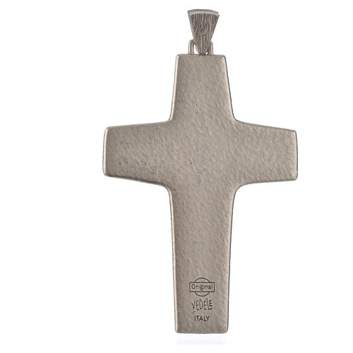 Cruz Papa Francisco 11x7 cm metal 2