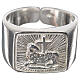Bishop's ring in 925 silver, polished, with lamb s1