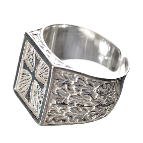 Bishop's ring in 925 silver with cross 2