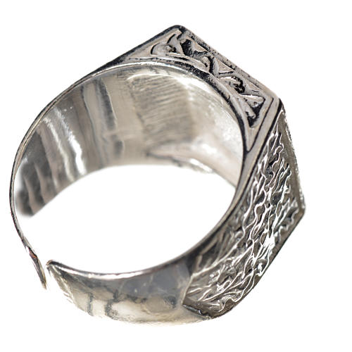 Bishop's ring in 925 silver with cross 3
