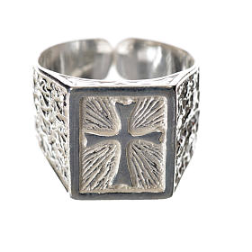 Pierścień pastoralny z krzyżem srebro 925