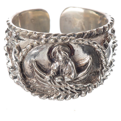 Bishop's ring in sterling silver with Saint Peter 1
