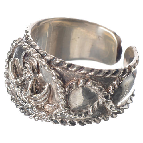 Bishop's ring in sterling silver with Saint Peter 3