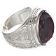 Bishop's ring in sterling silver with amethyst strass s4