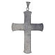 Pectoral cross in silver with green stone, vine branch s2