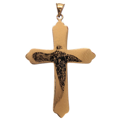 Pectoral cross in gold-plated sterling silver with 4 evangelists 2