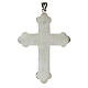 Pectoral cross in sterling silver, green synthetic stones s4