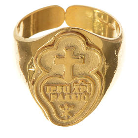 Bishop ring gold-plated silver 925, Passionists