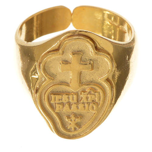 Bishop ring gold-plated silver 925, Passionists 1