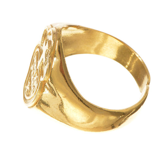 Bishop ring gold-plated silver 925, Passionists 3