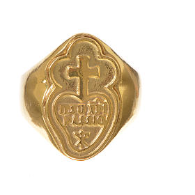 Bishop ring gold-plated sterling silver, Passionists