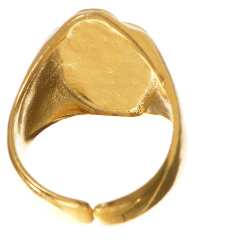 Bishop ring gold-plated sterling silver, Passionists 4
