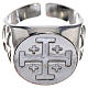 Anello vescovile argento 925 croce Jerusalem s1