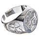 Episcopal ring in 925 silver with Jerusalem cross s2