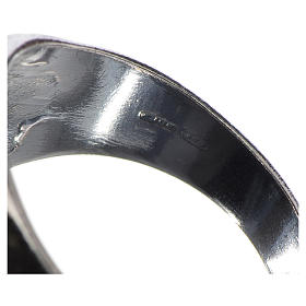 Anello vescovile argento 800 brunito croce Jerusalem s4