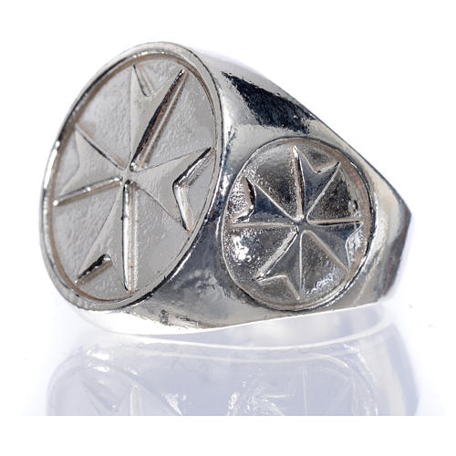 Bishop's ring in 925 silver with Maltese cross 5