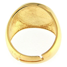 Bishop's ring, golden 925 silver with Jerusalem cross s3